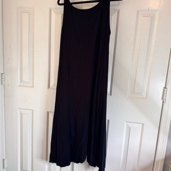 Eileen Fisher Black Sleeveless Maxi Dress 2 Size Large - Picture 5 of 6